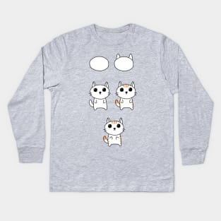 How to Draw a Realistic Cat Kids Long Sleeve T-Shirt